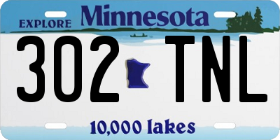 MN license plate 302TNL