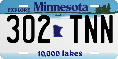 MN license plate 302TNN