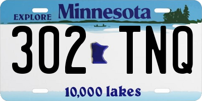 MN license plate 302TNQ