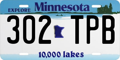 MN license plate 302TPB