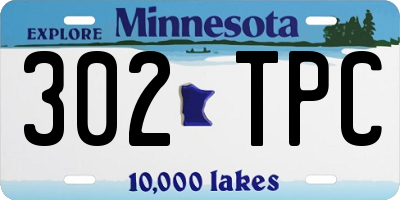 MN license plate 302TPC