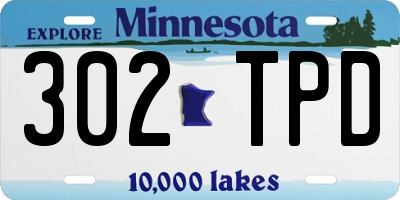 MN license plate 302TPD