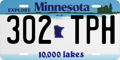 MN license plate 302TPH