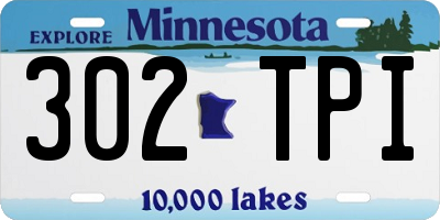 MN license plate 302TPI