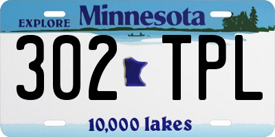 MN license plate 302TPL