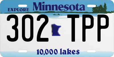 MN license plate 302TPP