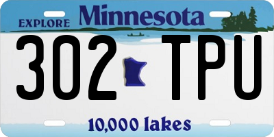 MN license plate 302TPU