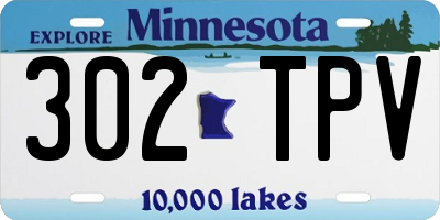 MN license plate 302TPV