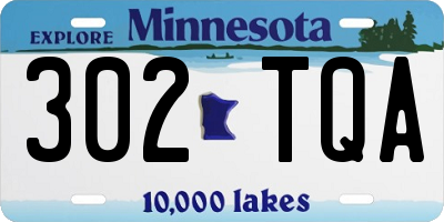MN license plate 302TQA
