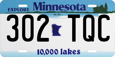 MN license plate 302TQC
