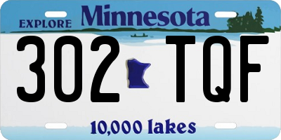 MN license plate 302TQF