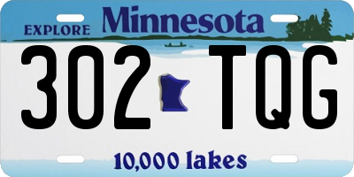 MN license plate 302TQG