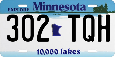 MN license plate 302TQH