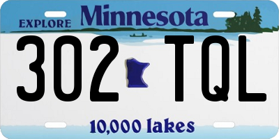 MN license plate 302TQL