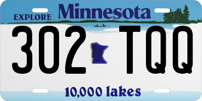MN license plate 302TQQ