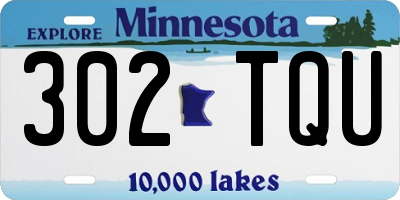 MN license plate 302TQU