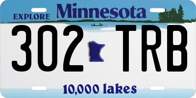 MN license plate 302TRB