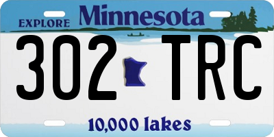 MN license plate 302TRC