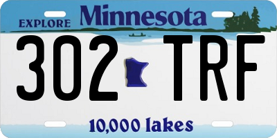 MN license plate 302TRF