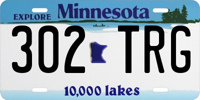 MN license plate 302TRG
