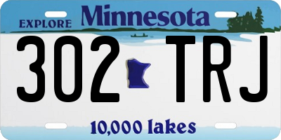 MN license plate 302TRJ