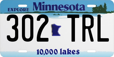 MN license plate 302TRL