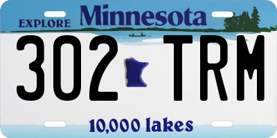 MN license plate 302TRM