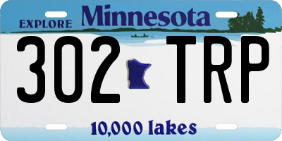 MN license plate 302TRP