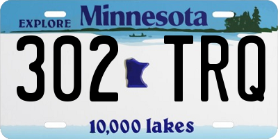 MN license plate 302TRQ