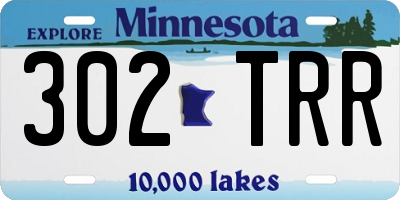 MN license plate 302TRR
