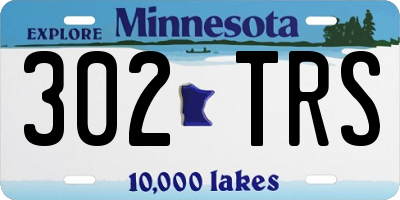 MN license plate 302TRS