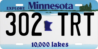 MN license plate 302TRT