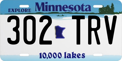 MN license plate 302TRV