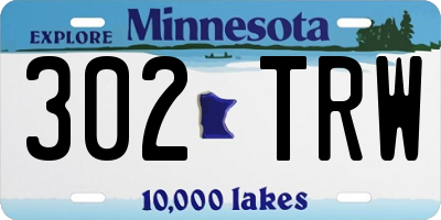 MN license plate 302TRW