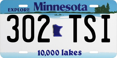 MN license plate 302TSI