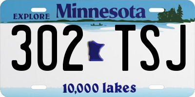 MN license plate 302TSJ