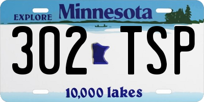 MN license plate 302TSP