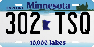 MN license plate 302TSQ
