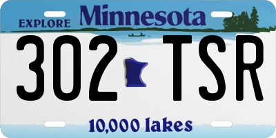 MN license plate 302TSR