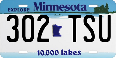 MN license plate 302TSU