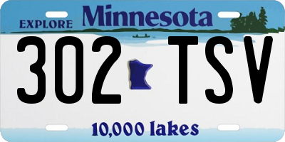 MN license plate 302TSV