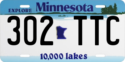 MN license plate 302TTC