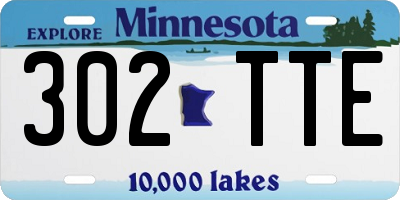 MN license plate 302TTE