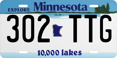 MN license plate 302TTG