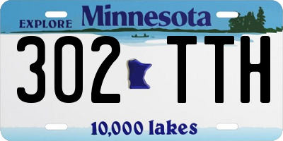 MN license plate 302TTH