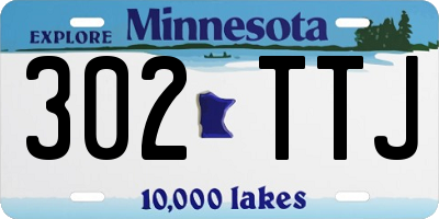 MN license plate 302TTJ