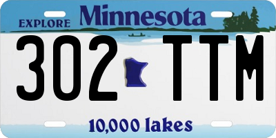 MN license plate 302TTM