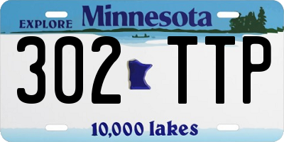 MN license plate 302TTP