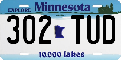 MN license plate 302TUD