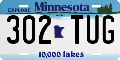 MN license plate 302TUG